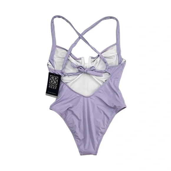 NWT New Coco Reef Lavender One-Piece Swimsuit 32 DD‎ - Picture 3 of 6
